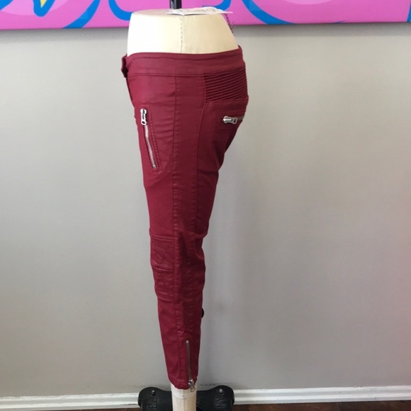 Isabel Marant puor H&M Red Motorcycle Pants NWT - Picture 6 of 8
